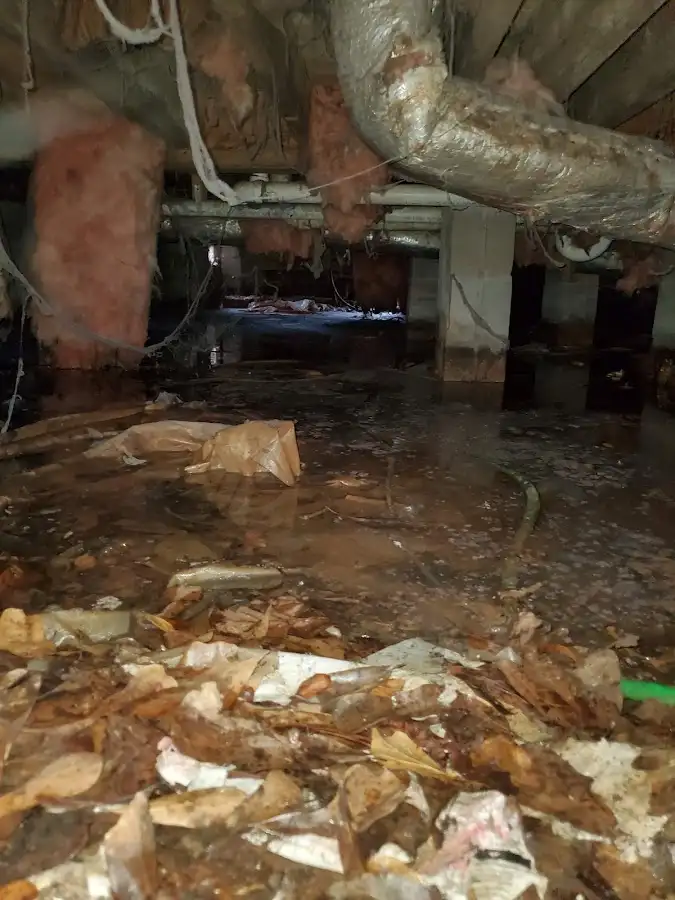 Crawl space flood assessment for Commercial Water Damage Restoration in Perkiomen